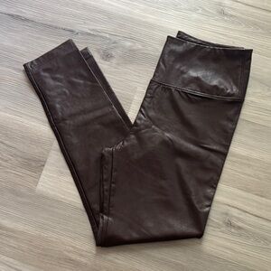 Boston Proper Brown faux Leather Leggings